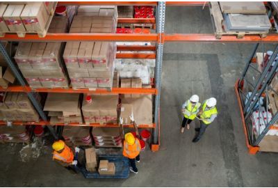 people working in a warehouse