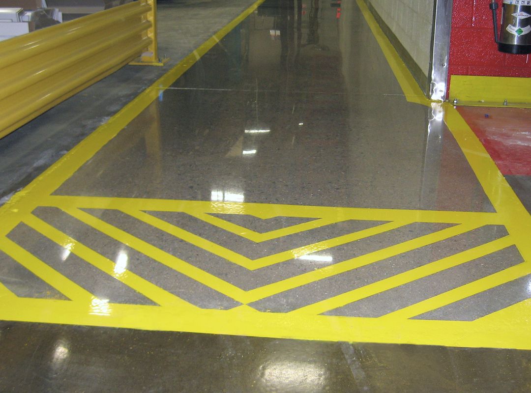  Safety Lines and Demarcation on Polished Floor as a Safety Solution